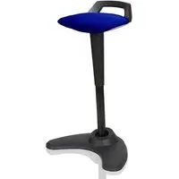 Spry Fabric Office Stool with Rocking Feature - Blue