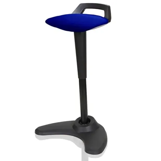 Spry Fabric Office Stool with Rocking Feature - Blue