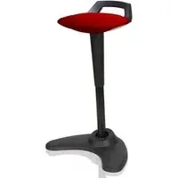 Spry Fabric Office Stool with Rocking Feature - Cherry