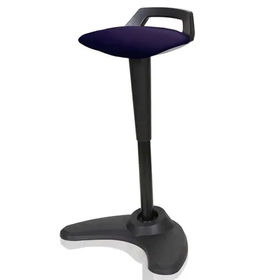 Spry Fabric Office Stool with Rocking Feature - Purple
