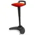 Spry Fabric Office Stool with Rocking Feature - Red