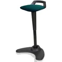 Spry Fabric Office Stool with Rocking Feature - Teal