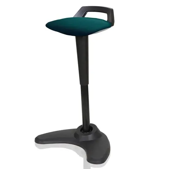 Spry Fabric Office Stool with Rocking Feature - Teal