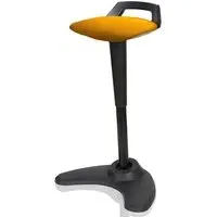 Spry Fabric Office Stool with Rocking Feature - Yellow