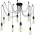 Squiggle 9 Lights Pendant Ceiling Light - Black