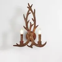 Stag 2 Lights Wall Light - Natural