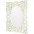 Stains Lace Design Oval Wall Mirror - Weathered White