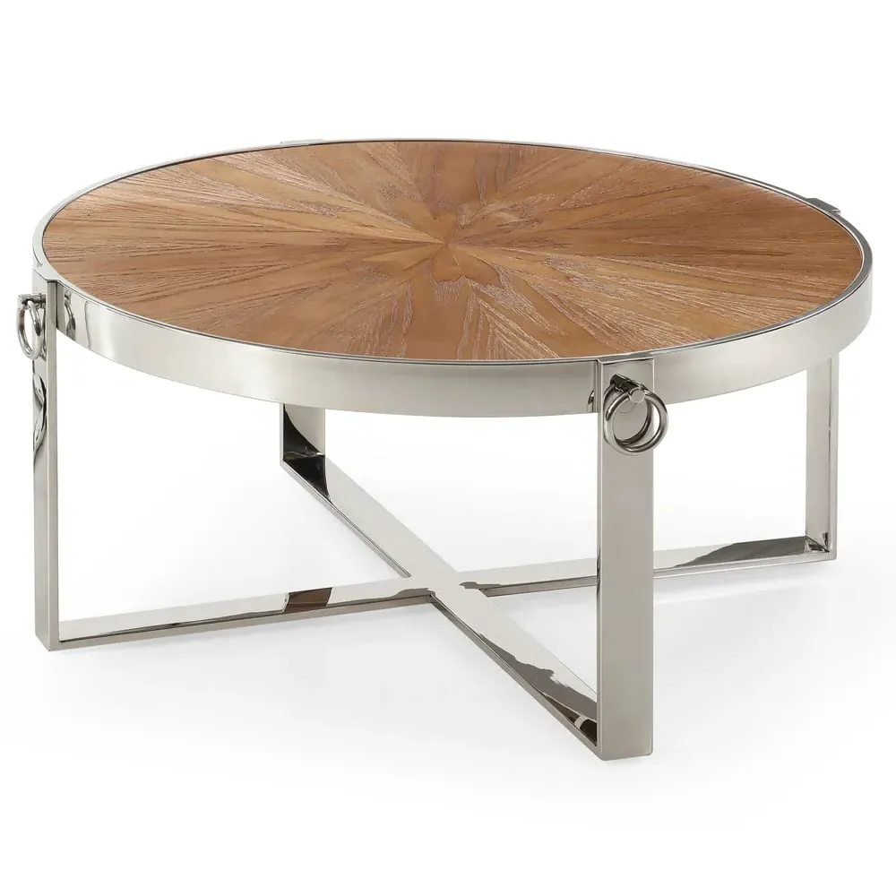Stamford Coffee Table - Ash Veneer, Stainless Steel