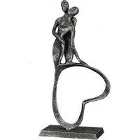 Stand By Me Iron Design Sculpture - Antique Anthracite