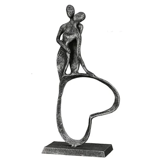 Stand By Me Iron Design Sculpture - Antique Anthracite