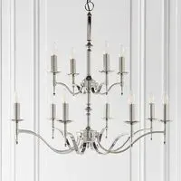 Stanford 12 Lights Pendant Light - Polished Nickel