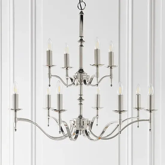 Stanford 12 Lights Pendant Light - Polished Nickel image