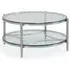 Stanford Glass Coffee Table with Stainless Steel Frame - Clear