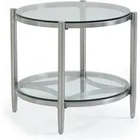 Stanford Glass End Table with Steel Frame - Clear