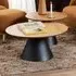 Stanford Medium Round Coffee Table - Black, Oak