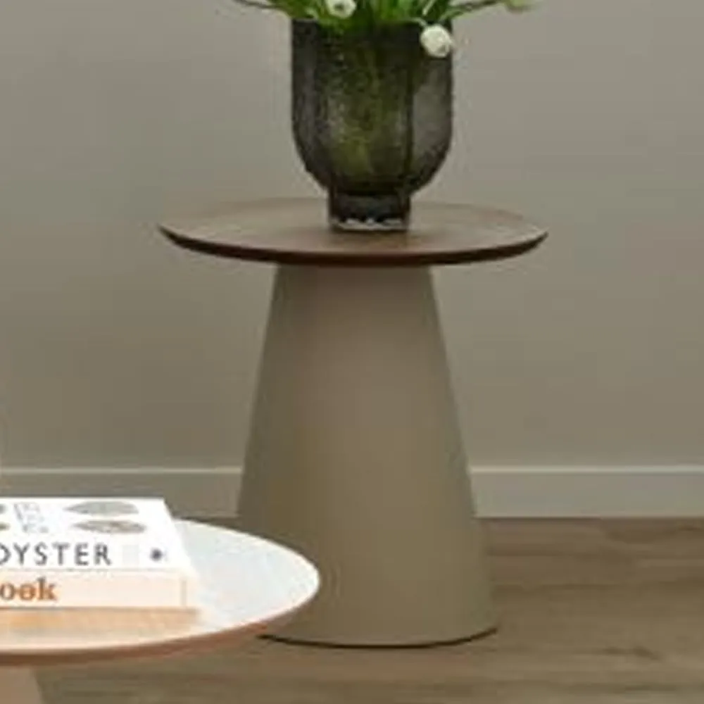 Stanford Small Round Coffee Table - Grey, Oak