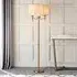 Stanford Twin Floor Lamp - Beige, Antique Brass