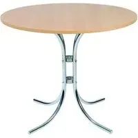 Staples Round Bistro Table - Beech, Chrome