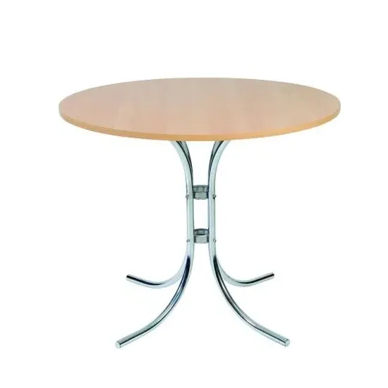 Staples Round Bistro Table - Beech, Chrome image