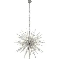 Starburst 10 Light Ceiling Pendant Light - Chrome, Glass