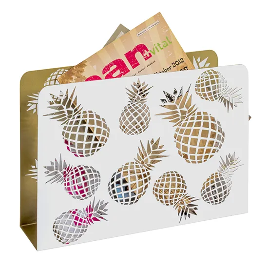 Starke Metal Magazine Rack - White, Gold product