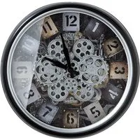 Starls Glass Wall Clock - Silver, Metal