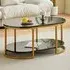Staten High Gloss Coffee Table - Black Milano Marble Effect