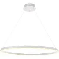 Staten LED Pendant Light with Diffuser - White, Steel