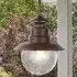 Station Outdoor Acrylic Pendant Light - Rustic Brown, Clear