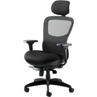 Stealth Shadow Ergo Office Chair with Headrest - Black