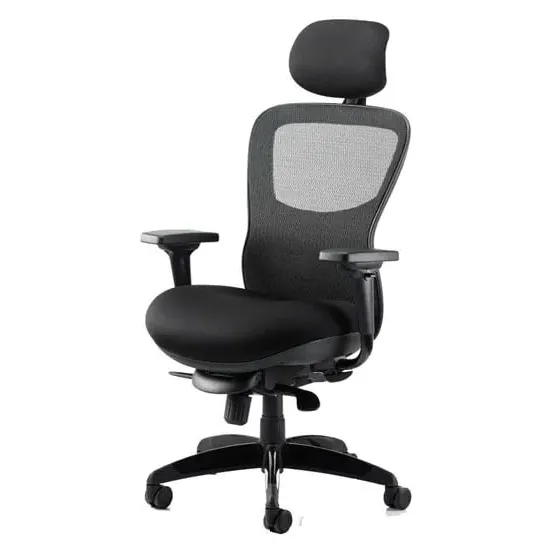 Stealth Shadow Ergo Office Chair with Headrest - Black