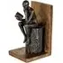 Steampunk Bookend Human Poly Sculpture - Antique Gold