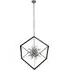 Stellar 6 Lights Square Ceiling Pendant - Black, Steel