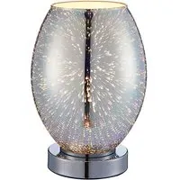 Stellar Holographic Glass Touch Table Lamp - Chrome