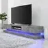 Step TV Stand with Multi LED Lighting - Concrete Effect, MDF