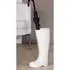 Stiefel Rain Boot Umbrella Stand - White, Ceramic