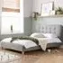 Stock Small Double Bed Frame - Grey, Fabric