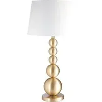 Stockas Stacked Table Lamp - White, Linen