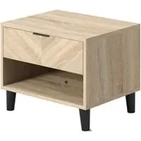 Stockholm Bedside Cabinet with Drawer - Sonoma Oak