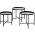 Stockton Set of 3 Side Tables - Black, Metal