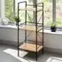 Stockton Shelving Unit with 3 Shelves - Black, Oak