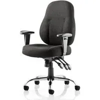 Storm Fabric Office Chair with Arms - Black