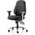 Storm Fabric Office Chair with Arms - Black