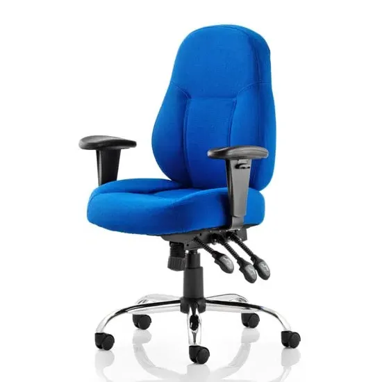 Storm Fabric Office Chair with Arms - Blue