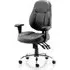 Storm Office Chair with Arms - Black, Bonded Leather