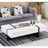 Storm Rectangular Coffee Table with Storage - Black, MDF