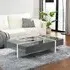 Storm Rectangular Coffee Table with Storage - Grey, MDF