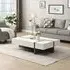 Storm Rectangular Coffee Table with Storage - Grey, MDF