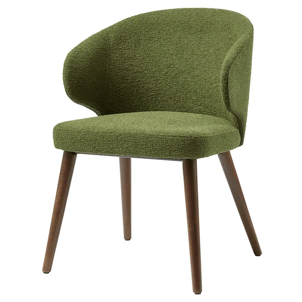 Stoughton Fabric Armchair - Forest Green, Boucle image