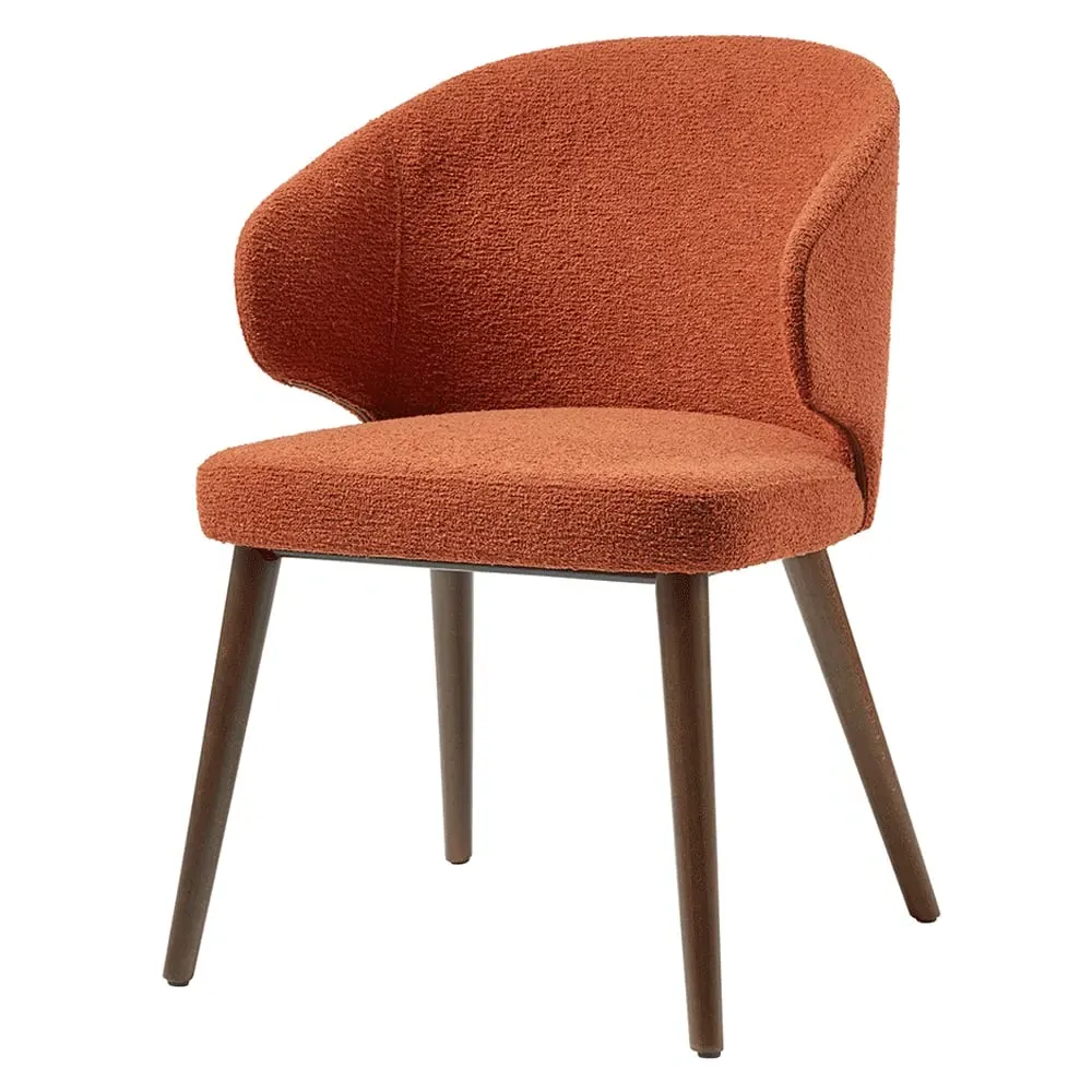 Stoughton Fabric Armchair - Terracotta, Boucle